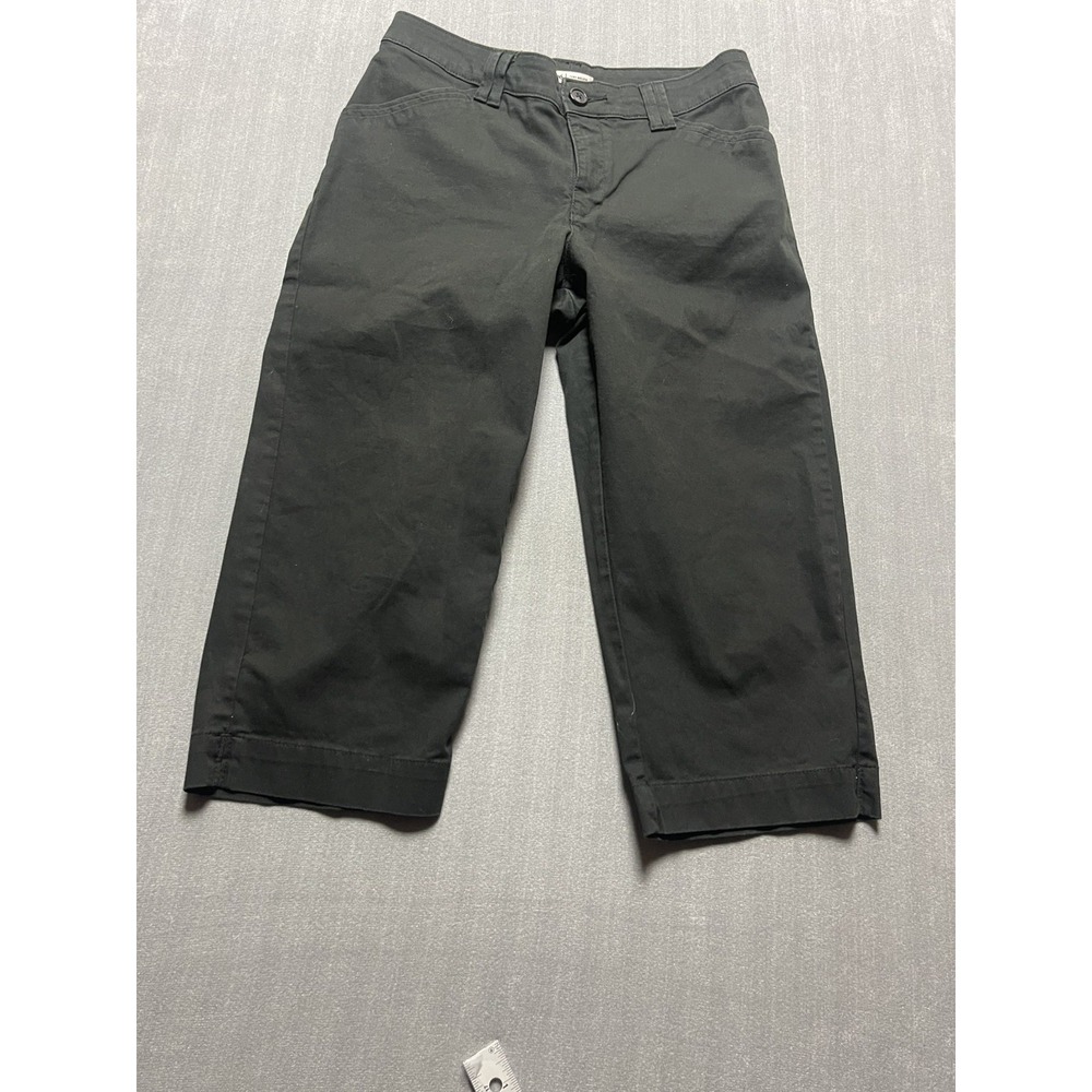 Lee Size 8 Just Below The Waist Casual Capri Crop Pants Black N/A Women